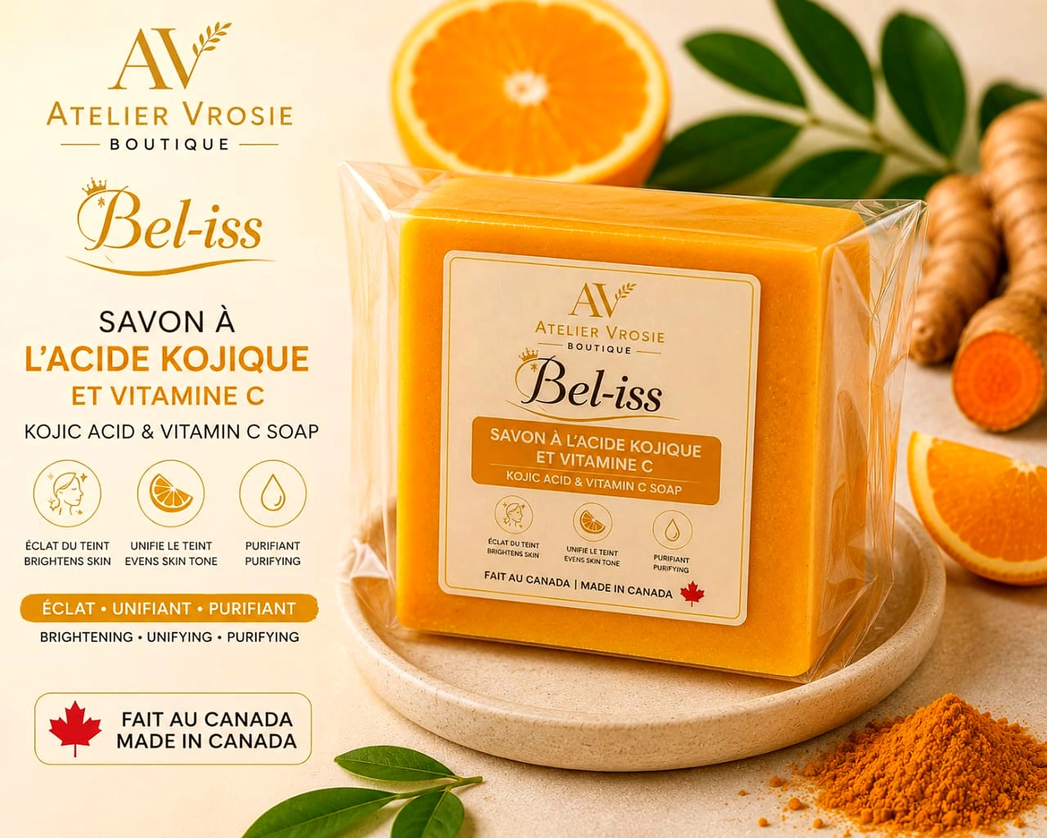 Bel-iss — Savon à l’acide kojique et vitamine C
