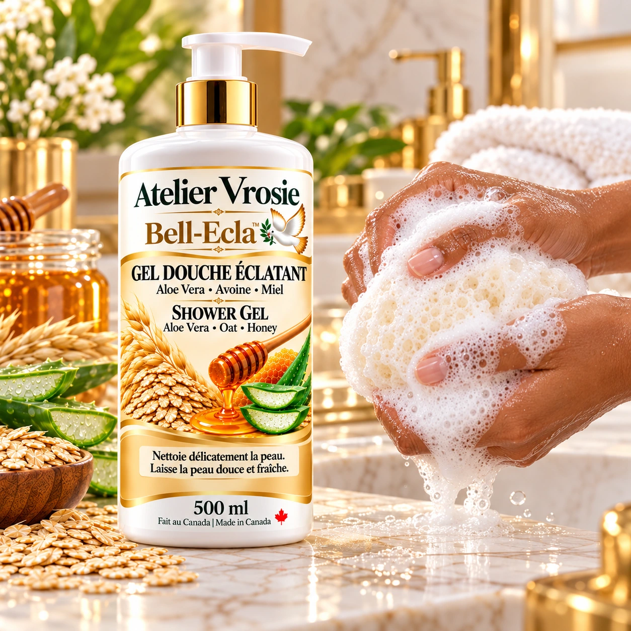 Texture et utilisation — Gel Douche Éclatant