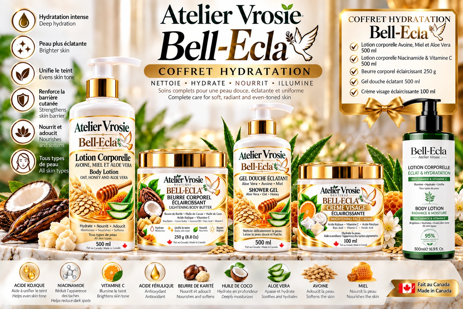 Visuel Atelier Vrosie BELL-ECLA Coffret Hydratation