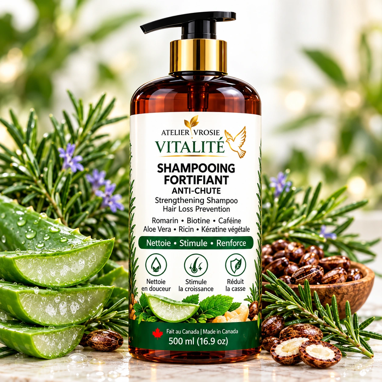Shampoing Fortifiant VITALITÉ — flacon de 500 ml