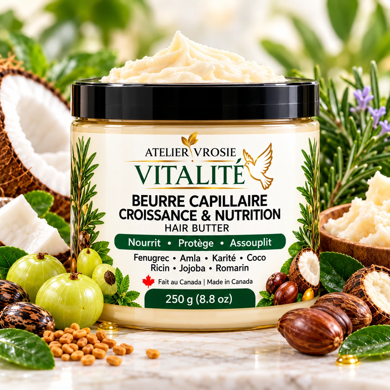 Beurre Capillaire VITALITÉ — pot de 250 g