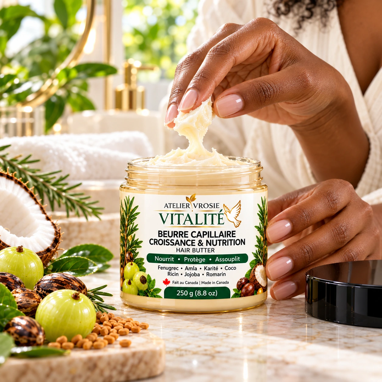 Texture et dosage — Beurre Capillaire VITALITÉ